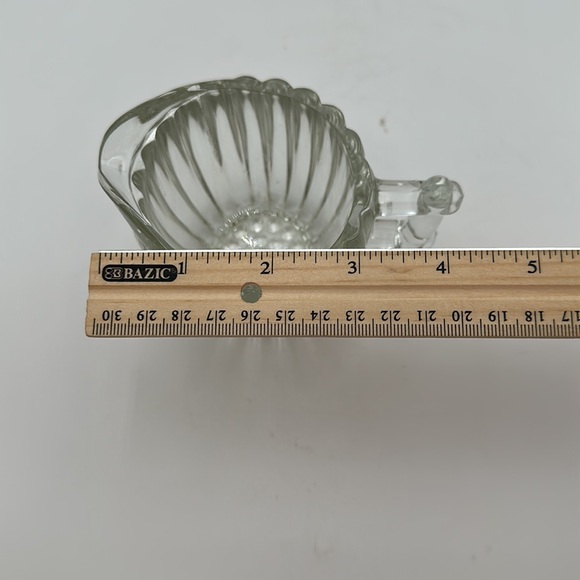 Jeannette Glass Clear Sugar Creamer Set Vintage Ribbed Hobnail Bottom - Picture 12 of 16